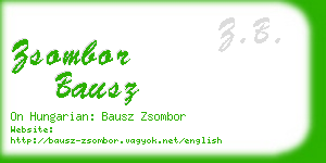 zsombor bausz business card